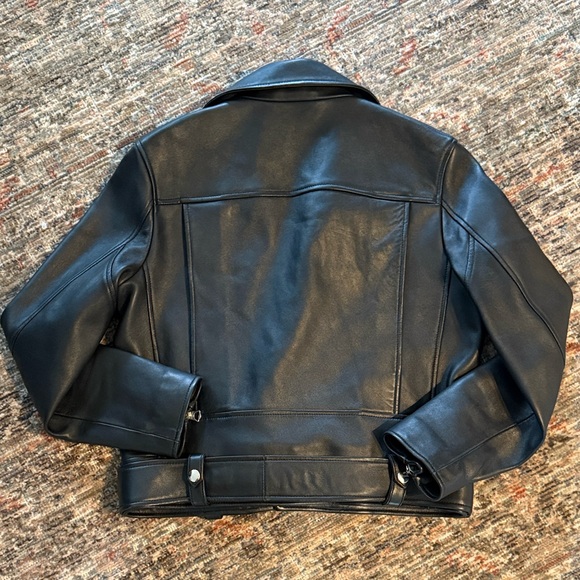 Acne Studios Black Leather Biker Jacket - Picture 3 of 10
